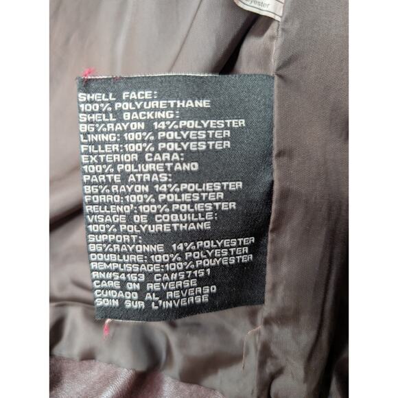 Guess Vegan Merlot Wine Colored Moto Biker Jacket Faux Leather Size XL - Picture 9 of 9